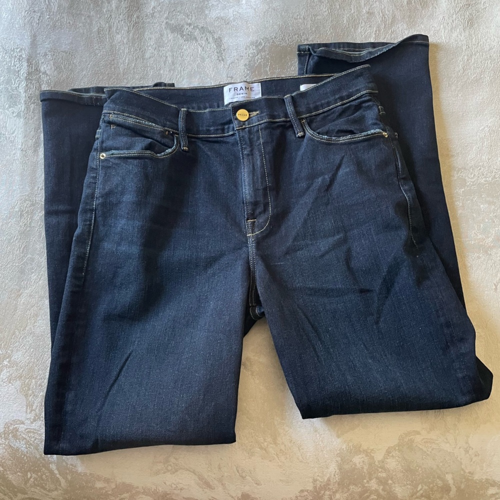 Frame Jeans - Dark Wash Denim with Stretch